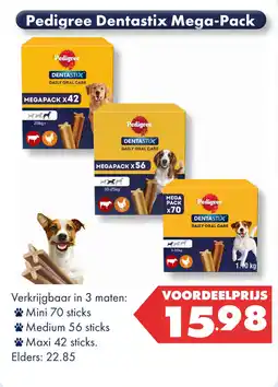 Huisdier Voordeelshop Pedigree Dentastix Mega Pack aanbieding