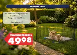 Huisdier Voordeelshop Puppyren Zwart aanbieding