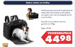Huisdier Voordeelshop Nylon reistas en trolley aanbieding