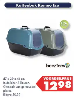 Huisdier Voordeelshop Kattenbak Romeo Eco aanbieding