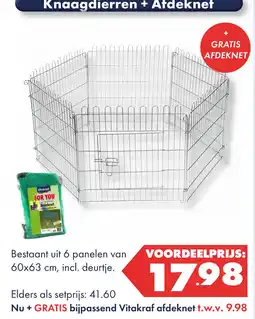 Huisdier Voordeelshop Knaagdierren + Afdeknet aanbieding