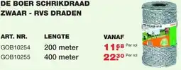 De Boer Drachten De boer schrikdraad zwaar - rvs draden aanbieding