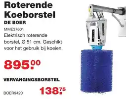 De Boer Drachten Roterende koeborstel aanbieding