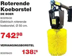 De Boer Drachten Roterende koeborstel aanbieding