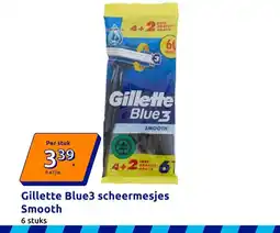 Action Gillette Blue3 scheermesjes Smooth aanbieding