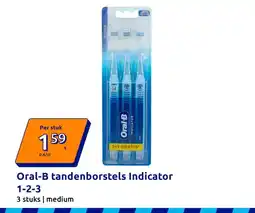 Action Oral-B tandenborstels Indicator 1-2-3 aanbieding