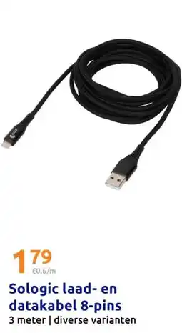 Action Sologic laad- en datakabel 8-pins aanbieding