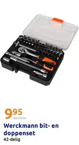 Action Werckmann bit- en doppenset aanbieding