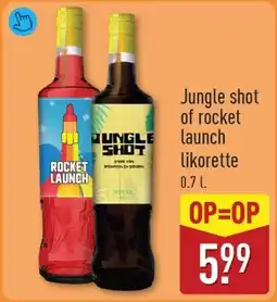 ALDI Jungle shot of rocket launch likorette aanbieding