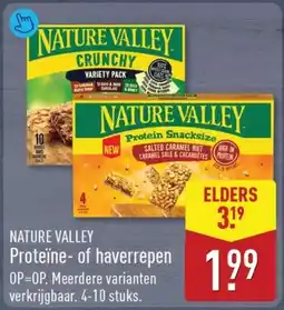 ALDI Nature valley proteïne of haverrepen aanbieding
