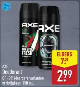 ALDI Axe Deodorant aanbieding