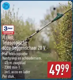 ALDI Ferrex Telescopische accu-heggenschaar 20 V aanbieding