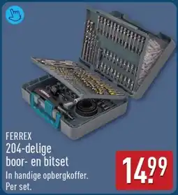 ALDI Ferrex 204-delige boor en bitset aanbieding
