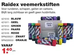 De Boer Drachten Radex veemerkstiften aanbieding