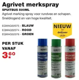 De Boer Drachten Agrivet merkspray spuitbus aanbieding