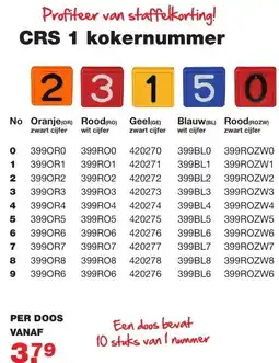 De Boer Drachten Crs 1 kokernummer aanbieding