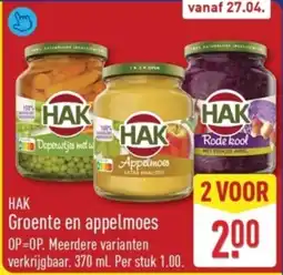 ALDI Hak Groente en Appelmoes aanbieding