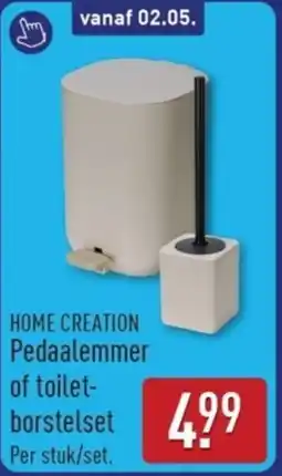 ALDI Home Creation Pedaalemmer of Toiletborstelset aanbieding