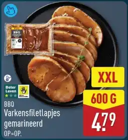 ALDI BBQ Varkensfiletlapjes gemarineerd XXL aanbieding