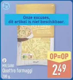 ALDI Milsani Quattro Formaggi aanbieding