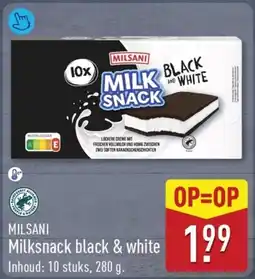 ALDI Milsani Milksnack black & white aanbieding