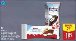 ALDI Kinder 4-pack pingui of 5-pack melkschijfjes aanbieding