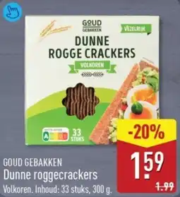ALDI Goud Gebakken Dunne Roggecrackers aanbieding
