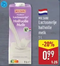 ALDI Milsani Lactosevrije halfvolle melk aanbieding