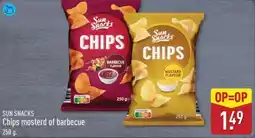 ALDI Sun Snacks Chips Mosterd of Barbecue aanbieding