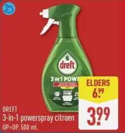 ALDI Dreft 3-in-1 Powerspray Citroen aanbieding