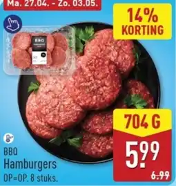 ALDI BBQ Hamburgers aanbieding