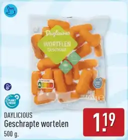 ALDI Daylicious Geschrapte Wortelen aanbieding