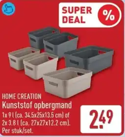 ALDI Home Creation Kunststof Opbergmand aanbieding