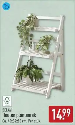 ALDI Belavi Houten Plantenrek aanbieding