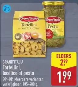 ALDI Grand'Italia Tortellini, Basilico of Pesto aanbieding