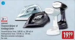 ALDI Ambiano Stoomstrijkijzer of kledingstomer aanbieding