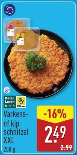 ALDI Varkens of kip schnitzel XXL aanbieding
