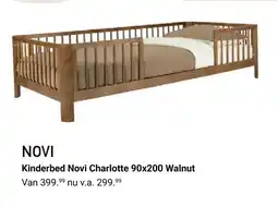 Van Asten BabySuperstore Kinderbed Novi Charlotte 90x200 Walnut aanbieding