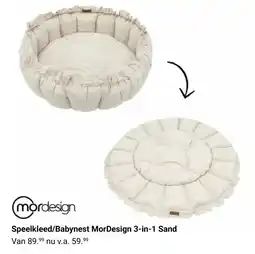Van Asten BabySuperstore Speelkleed/Babynest MorDesign 3-in-1 Sand aanbieding