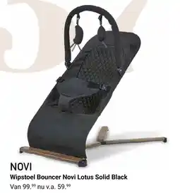 Van Asten BabySuperstore Wipstoel Bouncer Novi Lotus Solid Black aanbieding
