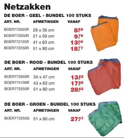 De Boer Drachten Netzakken aanbieding