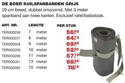 De Boer Drachten De boer kuilspanbanden grijs aanbieding