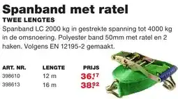 De Boer Drachten Spanband met twee lengtes aanbieding