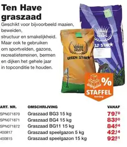 De Boer Drachten Ten Have graszaad aanbieding