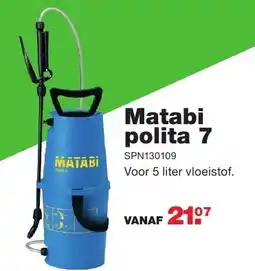 De Boer Drachten Matabi polita 7 aanbieding