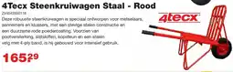 De Boer Drachten 4tecx steenkruiwagen staal rood aanbieding