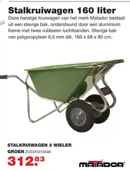 De Boer Drachten Stalkruiwagen 160 liter aanbieding