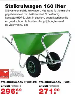 De Boer Drachten stalkruiwagen 160 liter aanbieding