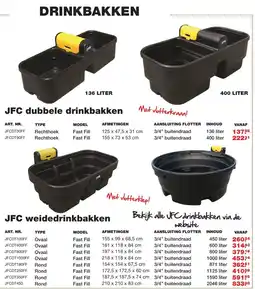 De Boer Drachten DRINKBAKKEN aanbieding