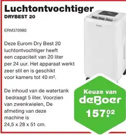De Boer Drachten Luchtontvochtiger aanbieding